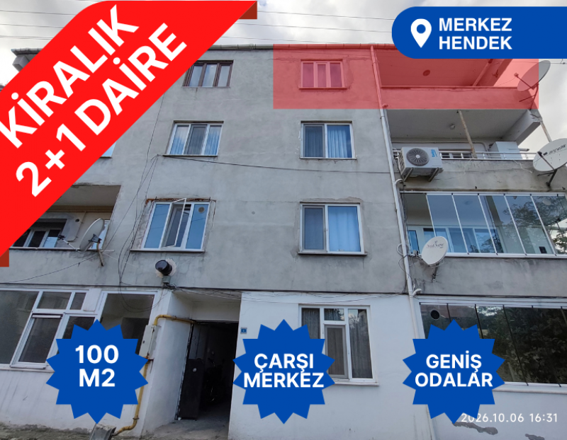 KİRALIK 2+1 HENDEK MERKEZ